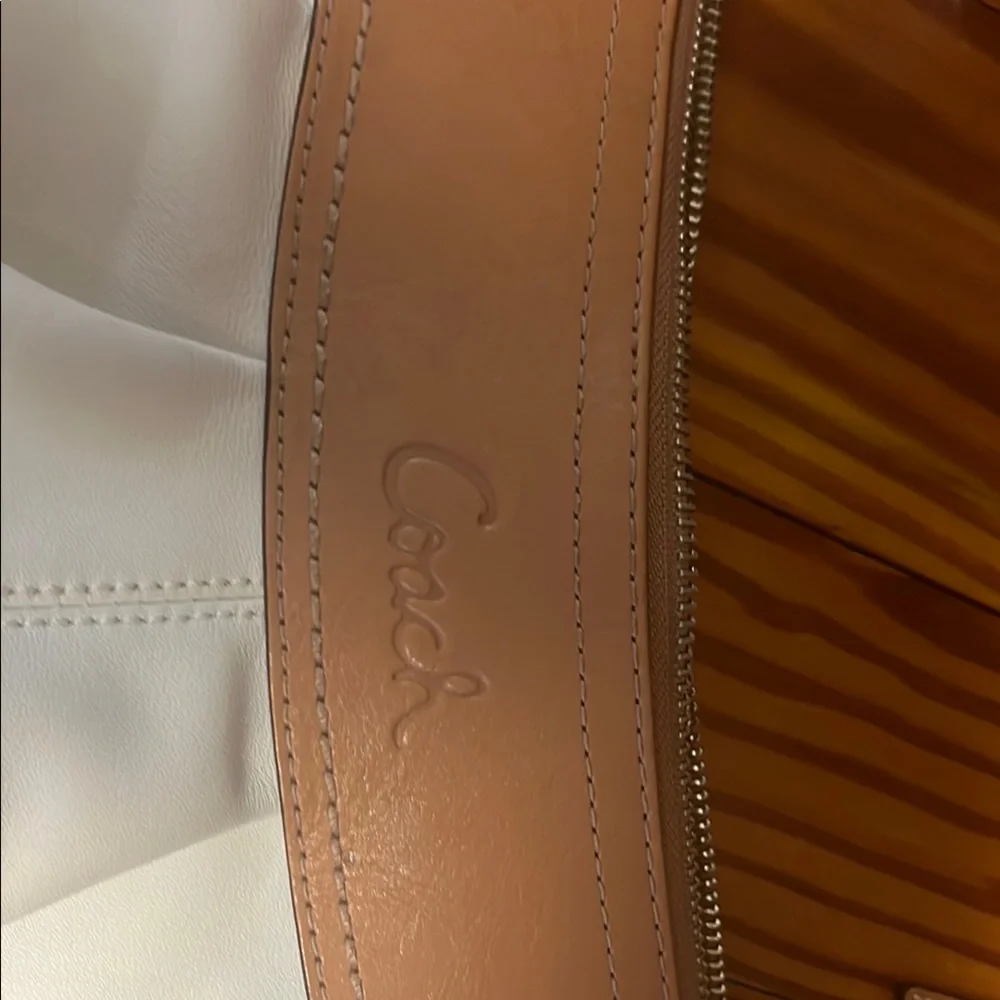 Coach White and Tan Hobo Bag with Crescent Shape - Picture 6 of 16